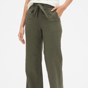 GAP Tie-Belt Wide-Leg Pants—capri/ankle